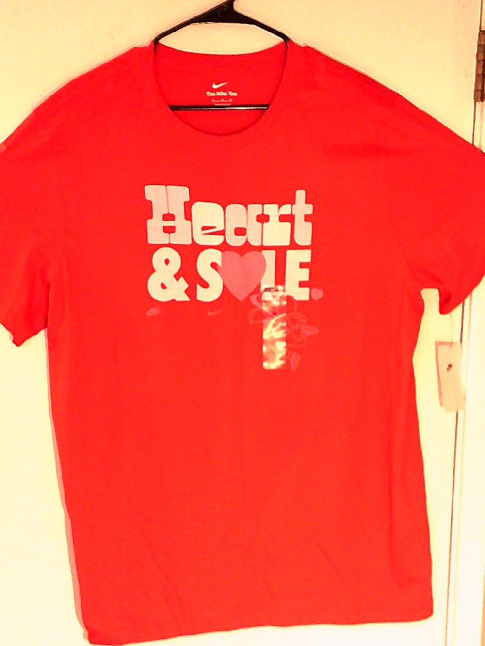 NEW NIKE SPORTWEAR "Heart & Sole Tee" MEN'S RED WHITE T-SHIRT XL HQ0850-657